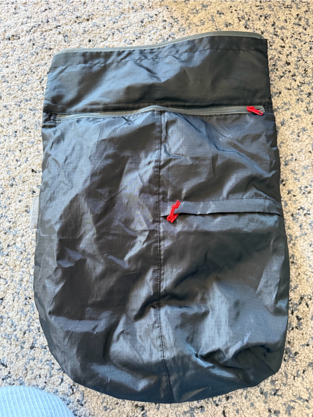 Flip & Tumble Fold-Up Recycled Backpack – Black